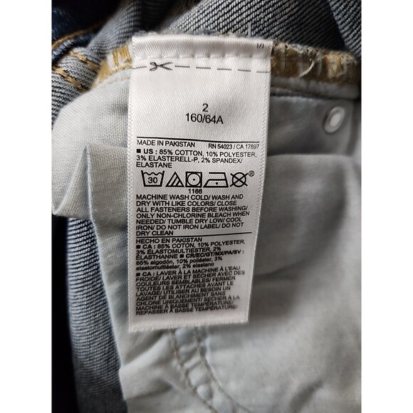 Old Navy Rockstar Slim Capri Jeans Womens 2 Blue Medium Wash Stretch NEW - Picture 11 of 12